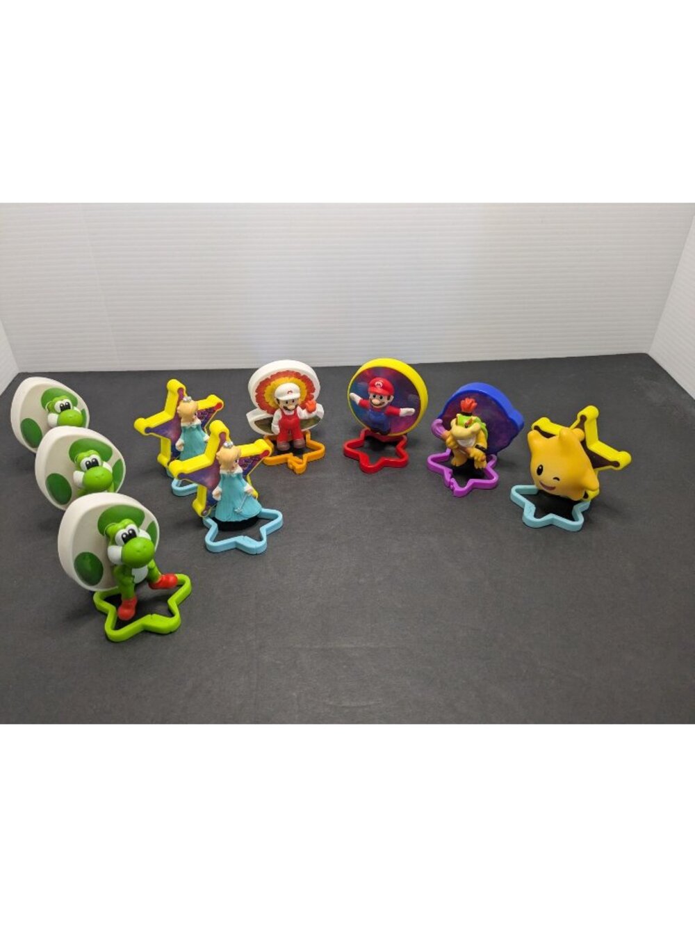 Super Mario Galaxy Movie 2026 McDonalds Happy Meal Toy Lot Of 9 Yoshi Mario Luma